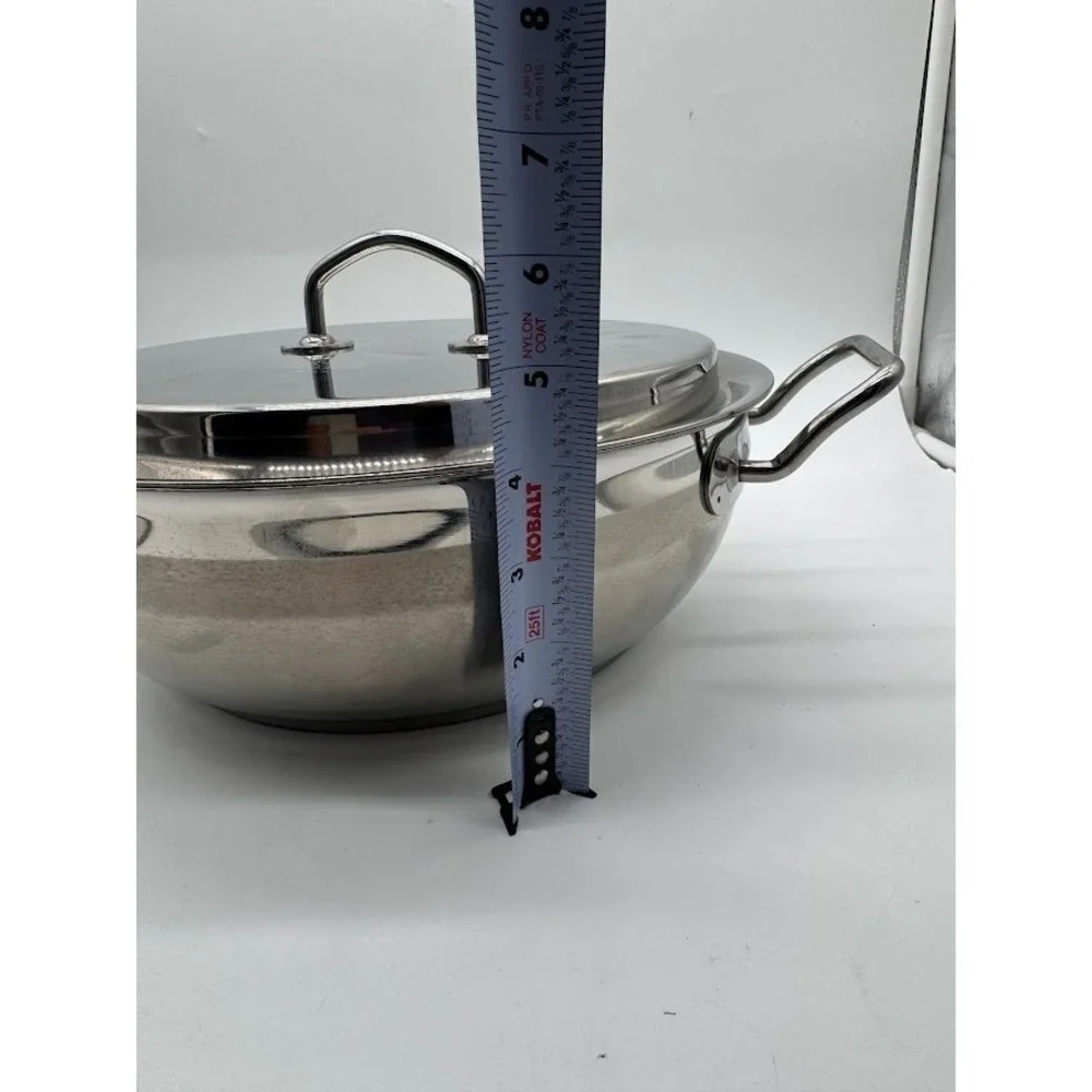 Silga Teknika 28cm Stainless Steel Casserole Pan with Lid Made in Italy 17028